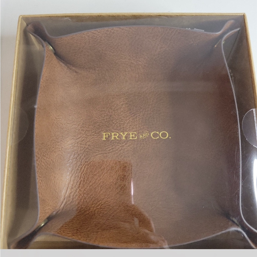 Frye & Co. Vegan Leather Tray in Brown NEW